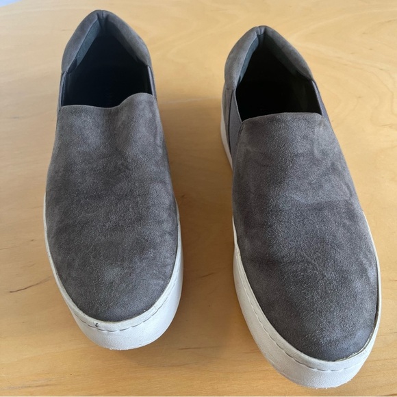 Vince Women’s Warren Gray Slip On Loafer Suede Sneakers 7.5 - Picture 6 of 13